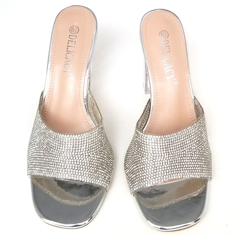 Delicacy Sparkling Silver Heels - Picture 4 of 4